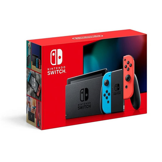 Nintendo 任天堂 Switch電光藍紅Joy-Con續航力加強版(日規主機)		